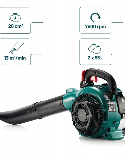 Tokachi galingas 4-in-1 benzininis lapų pūstuvas, siurblys ir smulkintuvas