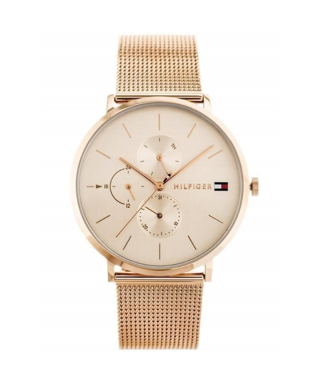 Tommy Hilfiger Yen moteriškas laikrodis – rožinio aukso apyrankė, datos funkcija, elegantiškas dizainas + dėžutė