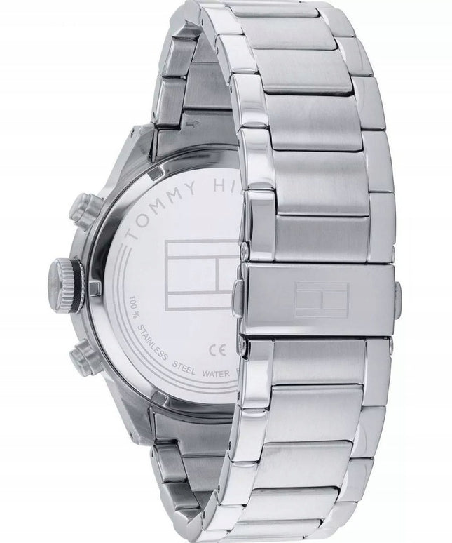 Vyriškas laikrodis Tommy Hilfiger 1791805 Trent – nerūdijančio plieno apyrankė, datos funkcijos, WR50 atsparumas + originali dėžutė