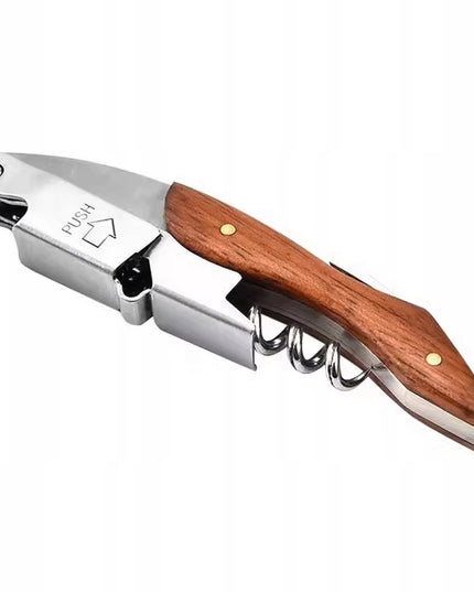 ToolSpace elegantiškas vyno atidarytuvas, someljė peilis, egzotinė mediena
