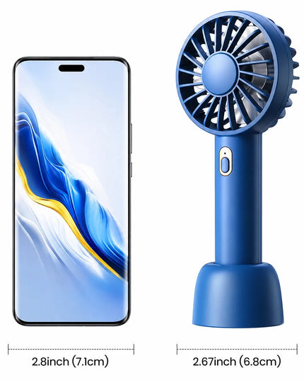 TOPK K30 mini ventiliatorius staliukas, tylus, USB, mėlynas