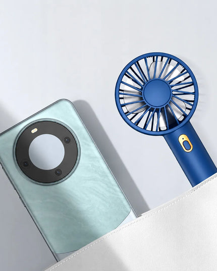 TOPK K30 mini ventiliatorius staliukas, tylus, USB, mėlynas