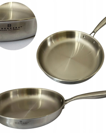 Tradicinė keptuvė Edenberg nerūdijantis plienas 24 cm 2,0 l