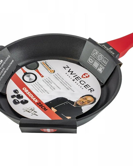 Tradicinė keptuvė Zwieger Obsidian, indukcinė, Greblon C3+, 28 cm