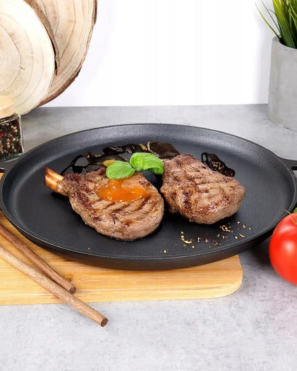 Tradicinė ketaus keptuvė be dangos kepimui ir troškinimui, 35 cm