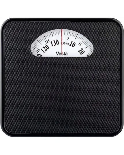 Tradicinės vonios svarstyklės VESTA EBS05B iki 136 kg, juodas metalinis korpusas