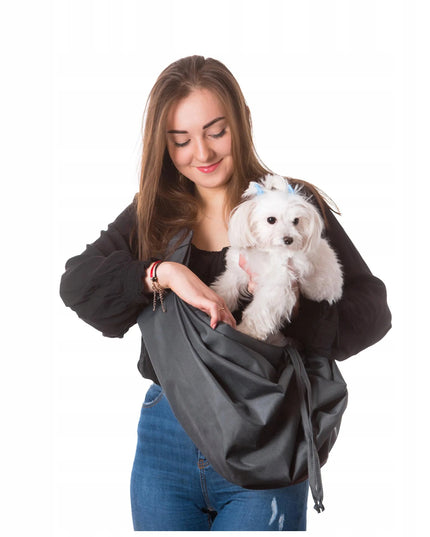 Transportavimo krepšys per petį šunims ir katėms Doggy Juliette, pilkas