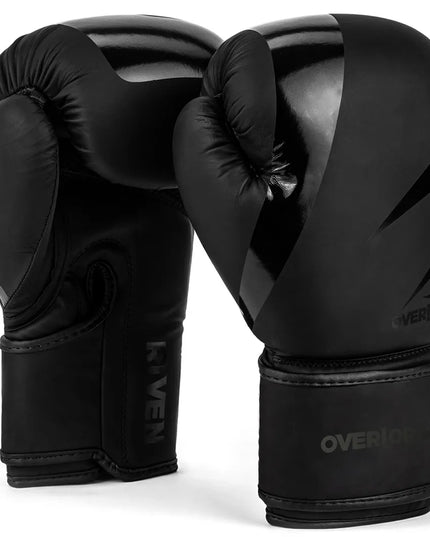 Treniruotėms skirtos bokso pirštinės Overlord Riven juodos, 12oz