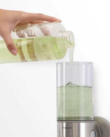 Trigubas dušo dozatorius 3x444 ml SIMPLEHUMAN, tvirtinamas prie sienos