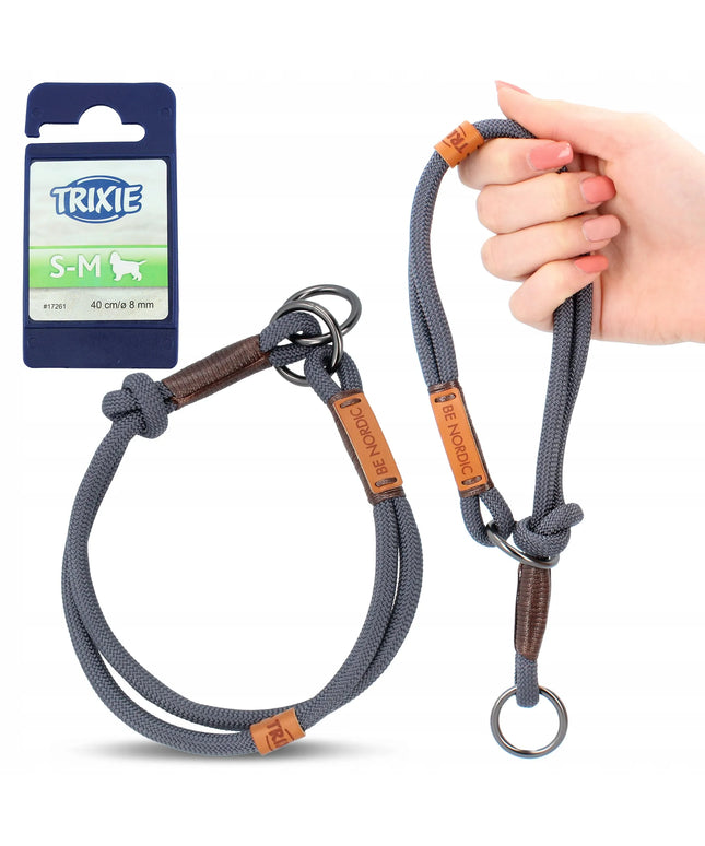 TRIXIE BE NORDIC pusiau smaugiantis antkaklis šunims, 40 cm, S-M, rudas-pilkas