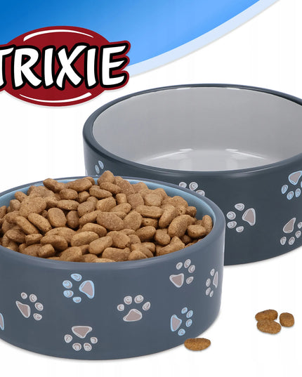 TRIXIE Jimmy keraminis dubenėlis šunims 0,75 l, tamsiai pilkas