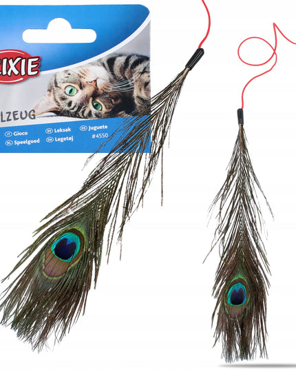 TRIXIE meškerė katei su povio plunksnomis, 47 cm