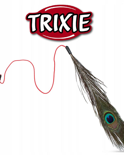 TRIXIE meškerė katei su povio plunksnomis, 47 cm