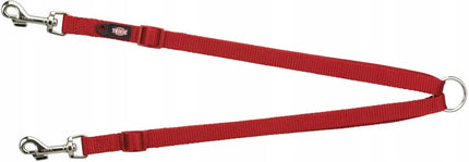 TRIXIE pavadžio skirstytuvas dviem šunims, reguliuojamas 40-70 cm, raudonas