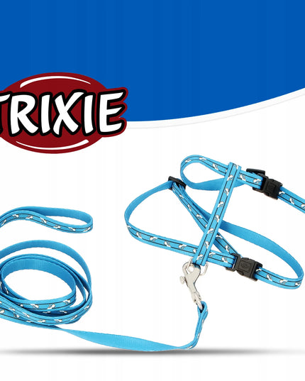 TRIXIE petneikų ir pavadėlio komplektas katėms, reguliuojamas 27-45 cm, violetinės spalvos