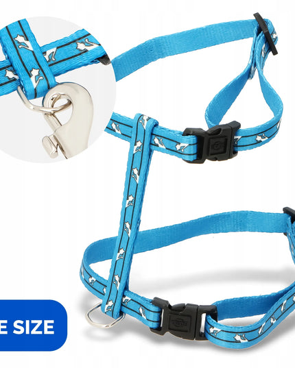 TRIXIE petneikų ir pavadėlio komplektas katėms, reguliuojamas 27-45 cm, violetinės spalvos