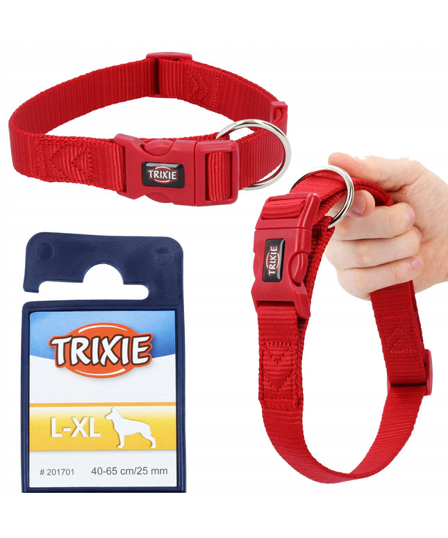 TRIXIE Premium reguluojamas antkaklis šunims, 40-65 cm/2,5 cm, raudonas