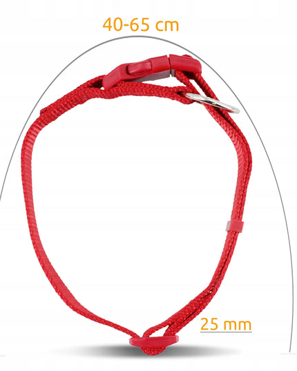 TRIXIE Premium reguluojamas antkaklis šunims, 40-65 cm/2,5 cm, raudonas