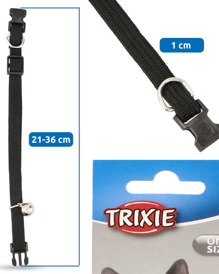 TRIXIE reguluojamas antkaklis katėms, 21–36 cm, patvarus su varpeliu