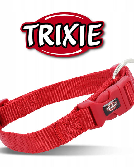 TRIXIE reguluojamas nailoninis antkaklis šunims, 35–55 cm, raudonas, M/L
