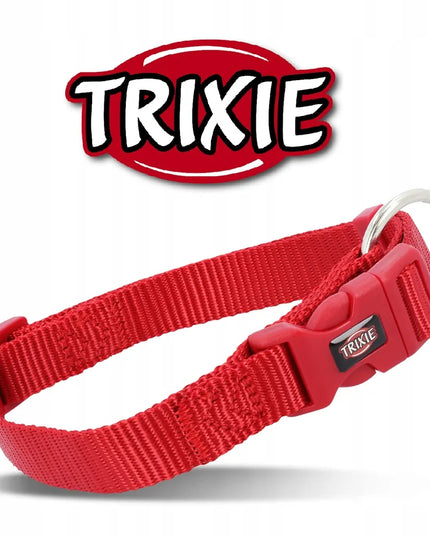 TRIXIE reguluojamas nailoninis antkaklis šunims, 35–55 cm, raudonas, M/L