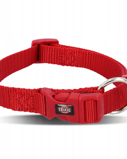 TRIXIE reguluojamas nailoninis antkaklis šunims, 35–55 cm, raudonas, M/L