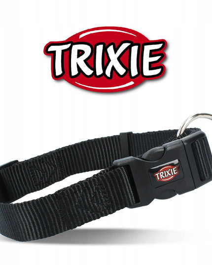 TRIXIE reguluojamas nailoninis antkaklis šunims, 40-65 cm, juodas