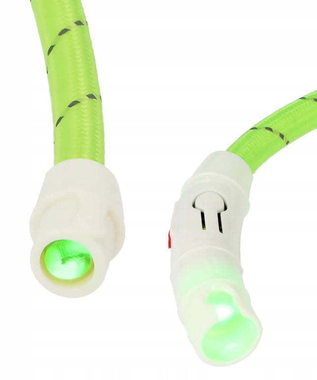 TRIXIE šviečiantis LED antkaklis šunims, 45 cm, žalias, reguliuojamas, atsparus vandeniui