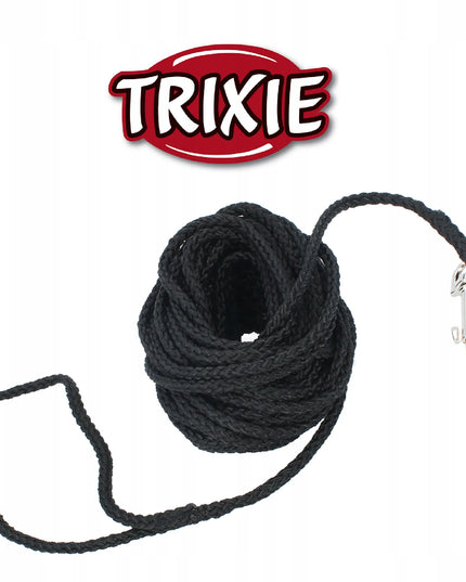 Trixie treniruočių pavadėlis šunims, 10 m, ø 5 mm, juodas