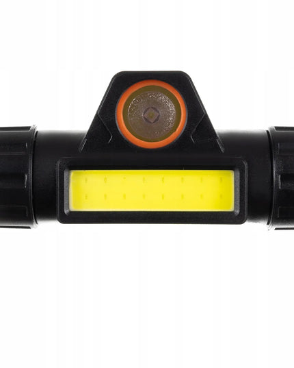Trizand galingas įkraunamas LED priekinis žibintas su USB