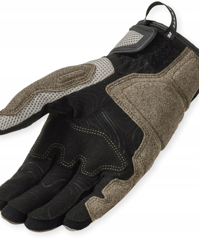 Trumpoms motociklo pirštinės REV'IT CAVERN SAND BLACK XL