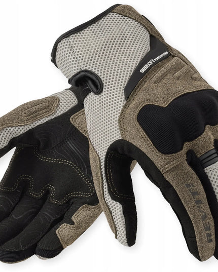 Trumpoms motociklo pirštinės REV'IT CAVERN SAND BLACK XL