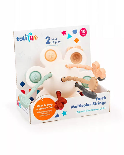 Tuli Fun sensorinis žaislas Žemė su spalvingomis virvelėmis TF 30135