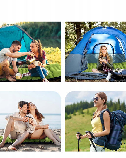 Turistinis savaime pripučiamas kilimėlis su pagalve 200 cm, storas čiužinys