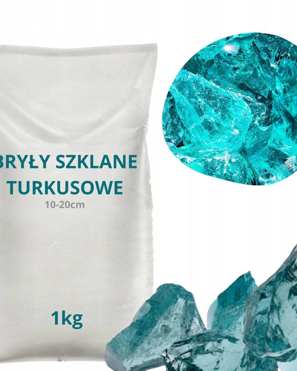 Turkio stiklo luitai dekoratyviniai sodo akmenys gabionams 8-12 cm