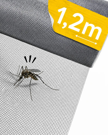 Tvirta pilka tinklelio medžiaga tinkleliams nuo vabzdžių 1,2 x 1 m