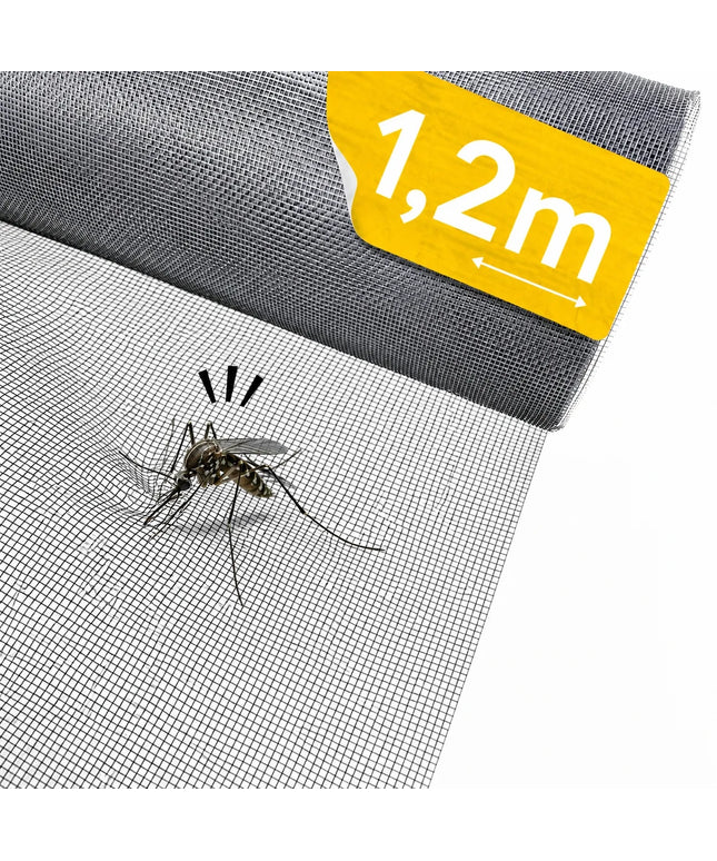 Tvirta pilka tinklelio medžiaga tinkleliams nuo vabzdžių 1,2 x 1 m