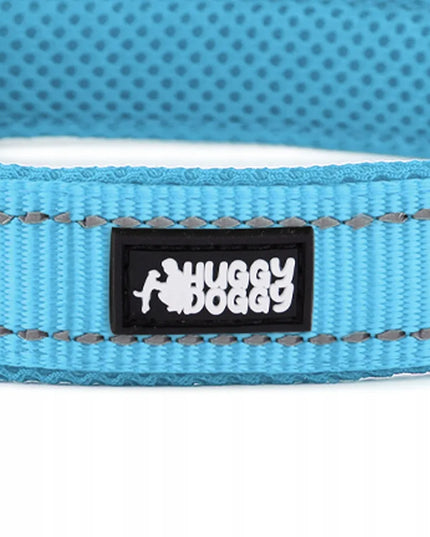 Tvirtas reguliuojamas šuns antkaklis HUGGY DOGGY L mėlynas dideliam šuniui, aviganiui, labradoriui