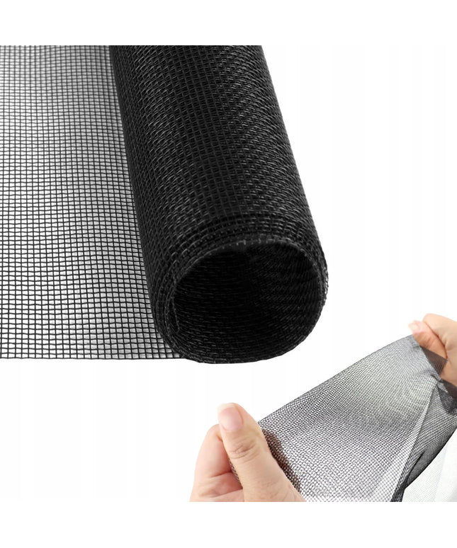 Tvirtas stiklo pluošto tinklelis tinkleliams nuo vabzdžių, JUODAS, 250x120 cm