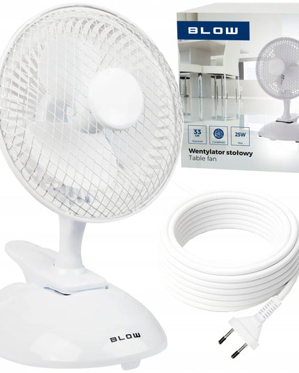 Tylus stalo ventiliatorius su spaustuku, 2 greičio režimai, 25W, 20cm