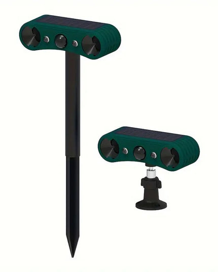 Ultragarsinis Gyvūnų atbaidymo prietaisas su judesio jutikliu ir mirksinčiomis šviesomis – katėms, voverėms, elniams, meškėnams, skunksams