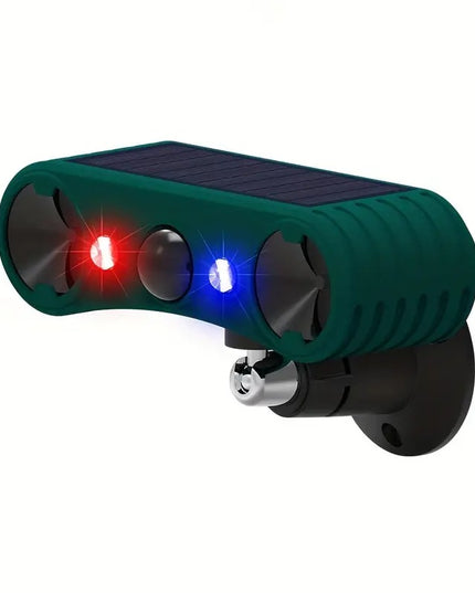 Ultragarsinis Gyvūnų atbaidymo prietaisas su judesio jutikliu ir mirksinčiomis šviesomis – katėms, voverėms, elniams, meškėnams, skunksams