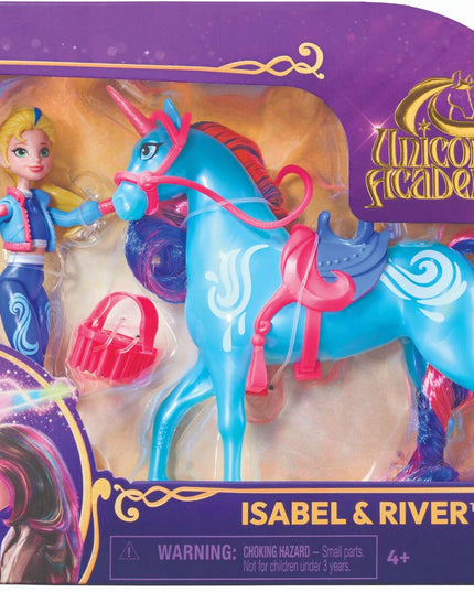Unicorn Academy lėlės Isabel ir figūrėlės River rinkinys
