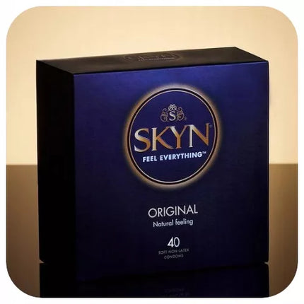 Unimil SKYN ORIGINAL klasikinės prezervatyvai be latekso, 40 vnt.