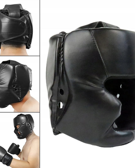 Unisex bokso šalmas veido apsauga sparingams 50-58 cm juodas