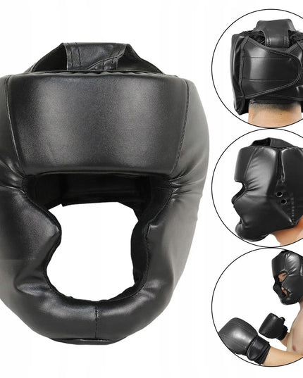 Unisex bokso šalmas veido apsauga sparingams 50-58 cm juodas
