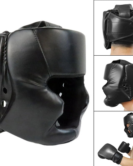 Unisex bokso šalmas veido apsauga sparingams 50-58 cm juodas