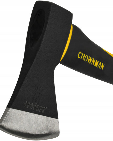 Universali 1000g kirvis CROWNMAN, patogus, tvirtas, pagamintas iš anglinio plieno, 43 cm, skirtas kapojimui