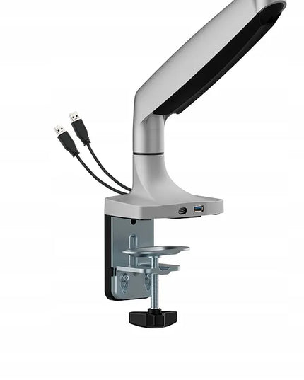 Universalus monitoriaus laikiklis Spacetronik SPAS110S sidabrinis su USB-A ir USB-C