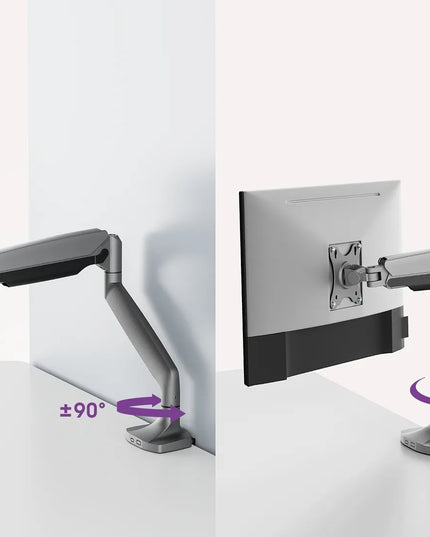 Universalus monitoriaus laikiklis Spacetronik SPAS110S sidabrinis su USB-A ir USB-C